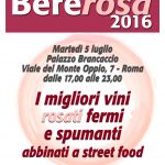 Bererosa 2016 – Martedì 5 luglio a palazzo Brancaccio in scena i migliori rosati d’Italia