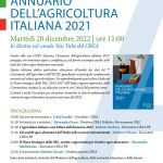 CREA: Presentazione Annuario dell’agricoltura italiana